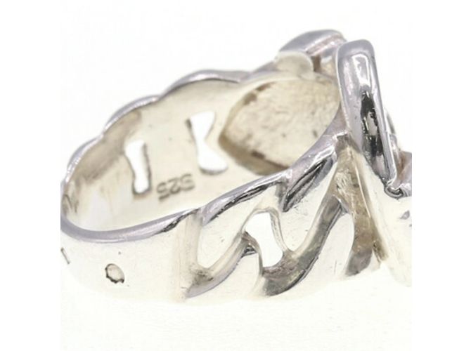 Hermès Hermes Boucle Cellier Sterling Silver Band Ring - view 3