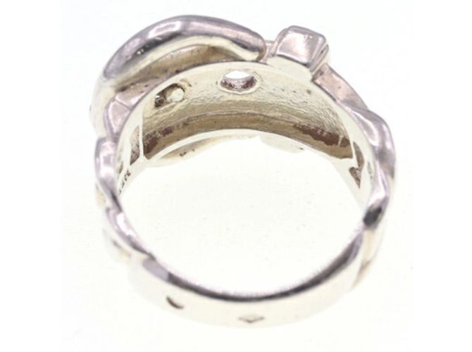 Hermès Hermes Boucle Cellier Sterling Silver Band Ring - view 9