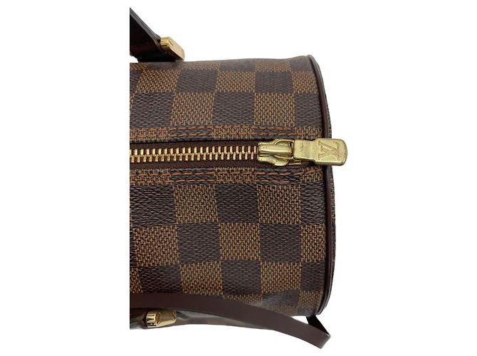 Louis Vuitton Papillon 30 Damier Ebène Marrone - vista 4