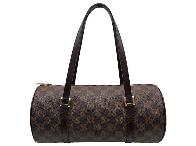 Louis Vuitton Papillon 30 Damier Ebène Marrone - vista 6