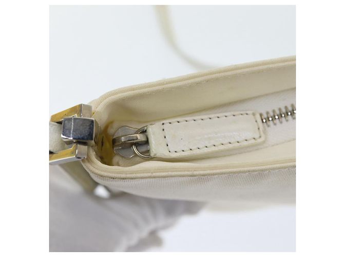 FENDI Schultertasche aus Nylon in Weiß Silber authentisch ar12395 - Ansicht 15