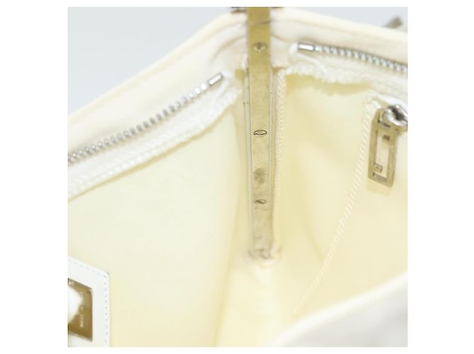 FENDI Schultertasche aus Nylon in Weiß Silber authentisch ar12395 - Ansicht 19