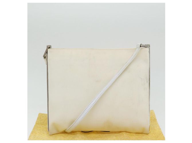FENDI Schultertasche aus Nylon in Weiß Silber authentisch ar12395 - Ansicht 23