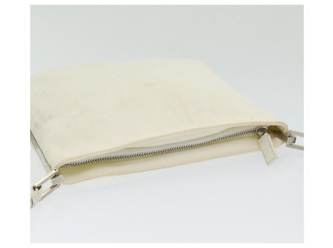 FENDI Schultertasche aus Nylon in Weiß Silber authentisch ar12395 - Ansicht 6
