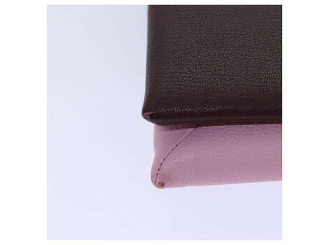 Borsa a spalla GIVENCHY in pelle rosso vino argento rosa Auth am6721 Bordò - vista 16