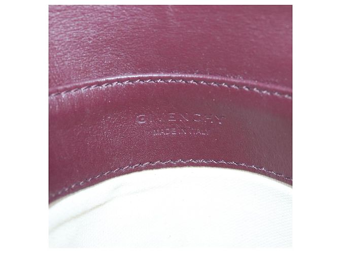 Borsa a spalla GIVENCHY in pelle rosso vino argento rosa Auth am6721 Bordò - vista 21