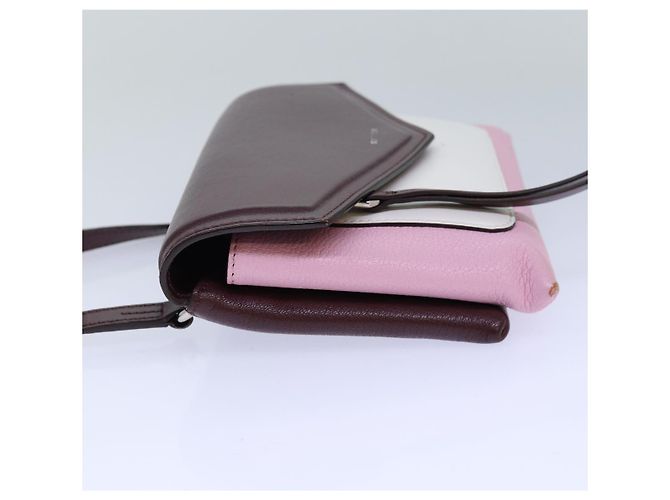 Borsa a spalla GIVENCHY in pelle rosso vino argento rosa Auth am6721 Bordò - vista 6
