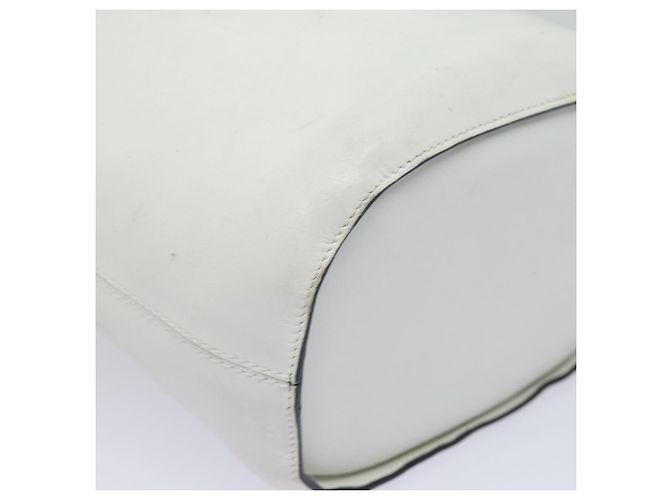 Céline Borsa a spalla CELINE in pelle bianca e argento Auth 86175 Bianco - vista 10