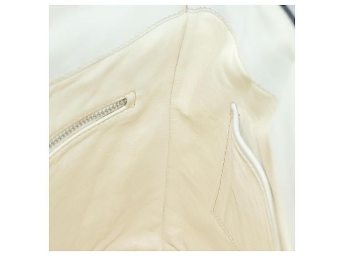 Céline Borsa a spalla CELINE in pelle bianca e argento Auth 86175 Bianco - vista 19
