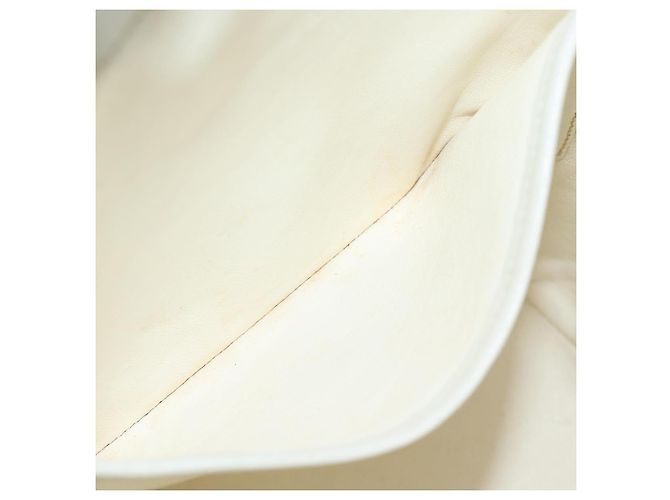 Céline Borsa a spalla CELINE in pelle bianca e argento Auth 86175 Bianco - vista 22