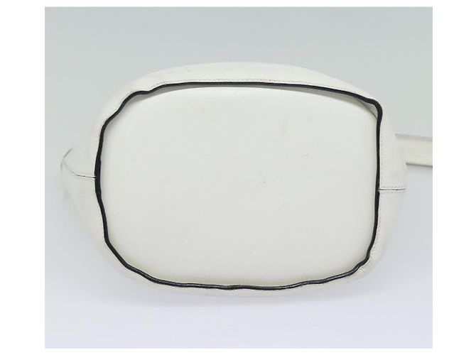 Céline Borsa a spalla CELINE in pelle bianca e argento Auth 86175 Bianco - vista 9