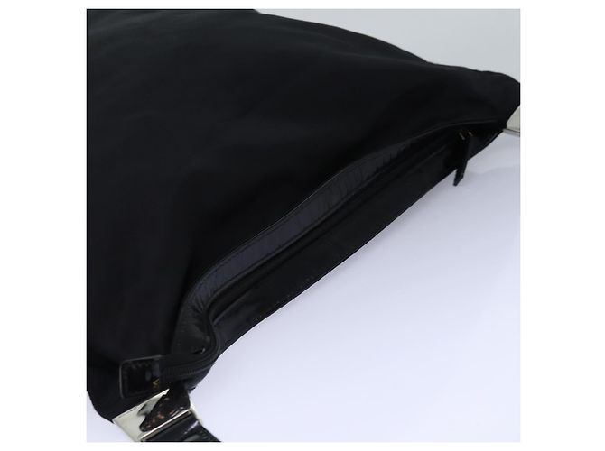Borsa a spalla GUCCI in nylon nero argento 012 2122 0161 8 Auth ep5178 - vista 6