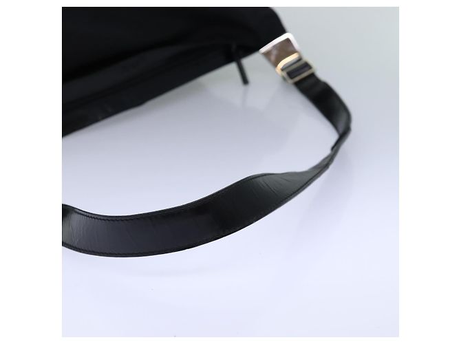 Borsa a spalla GUCCI in nylon nero argento 012 2122 0161 8 Auth ep5178 - vista 7