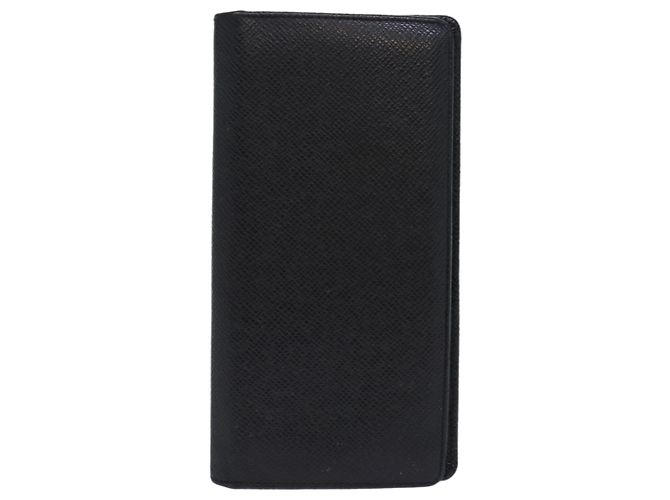 LOUIS VUITTON Taiga Brazza Carteira Longa Ardoise M32572 Auth ar12455 Cinza - vista 13