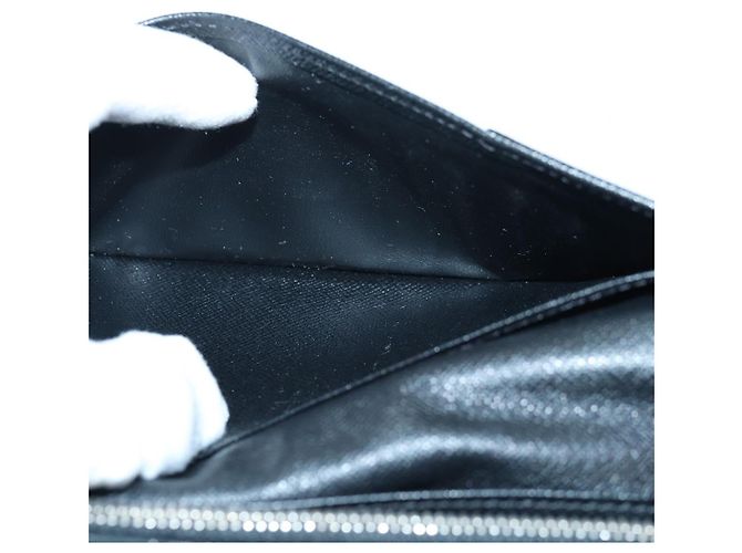 LOUIS VUITTON Taiga Brazza Carteira Longa Ardoise M32572 Auth ar12455 Cinza - vista 19