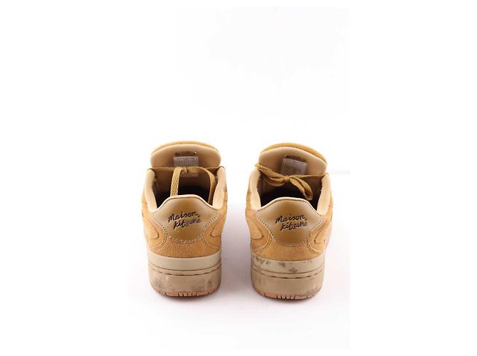Kitsune Sneaker in pelle Beige - vista 4