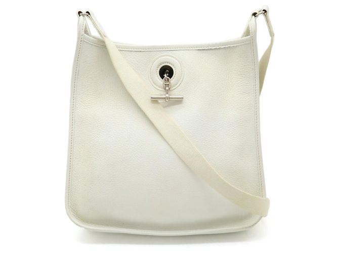 Hermès Borsa a Spalla Hermes Vespa PM Bianco - vista 2