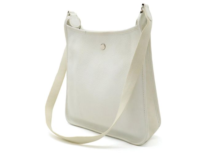 Hermès Borsa a Spalla Hermes Vespa PM Bianco - vista 3