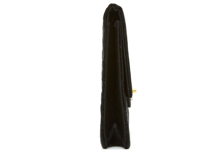 Chanel 1996 Borsa a Spalla Clutch Haute Couture in Satin Nero con 2 catene - vista 3