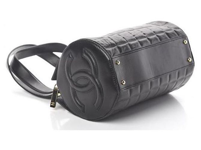 Bowling Borsa Chanel trapuntata Choco Bar nera Nero - vista 2