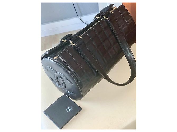 Bowling Borsa Chanel trapuntata Choco Bar nera Nero - vista 6