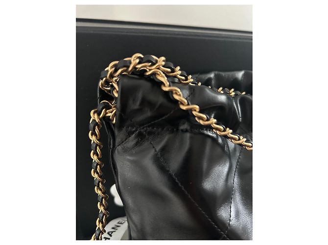 2.55 Borsa a mano Chanel Original Mini 22 in pelle nera Nero - vista 10
