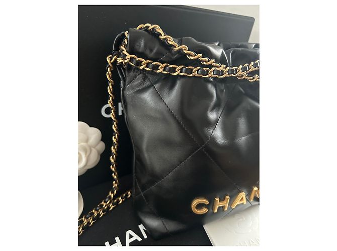 2.55 Borsa a mano Chanel Original Mini 22 in pelle nera Nero - vista 2