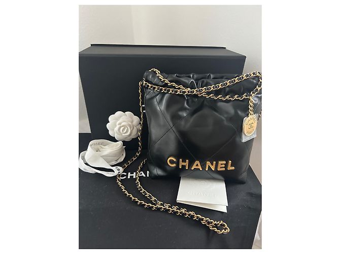 2.55 Borsa a mano Chanel Original Mini 22 in pelle nera Nero - vista 4