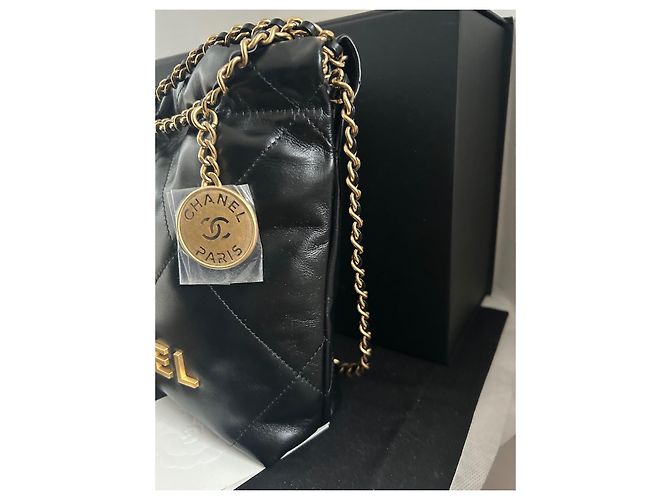 2.55 Borsa a mano Chanel Original Mini 22 in pelle nera Nero - vista 5