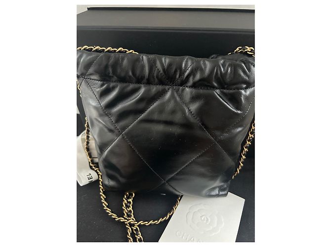 2.55 Borsa a mano Chanel Original Mini 22 in pelle nera Nero - vista 7