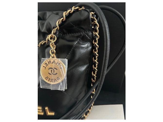 2.55 Borsa a mano Chanel Original Mini 22 in pelle nera Nero - vista 9