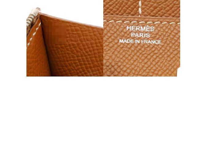 Billetera compacta con doblez Constance de Hermès Castaño - vista 13