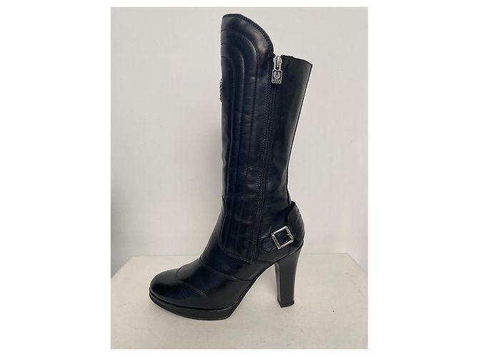 Botines Belstaff Sidney de cuero acolchado negro - vista 3