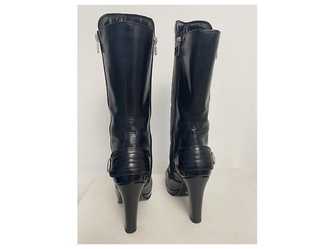 Botines Belstaff Sidney de cuero acolchado negro - vista 4