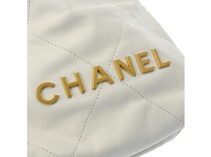 Chanel 22 Ketten-Schultertasche Weiß - vista 11