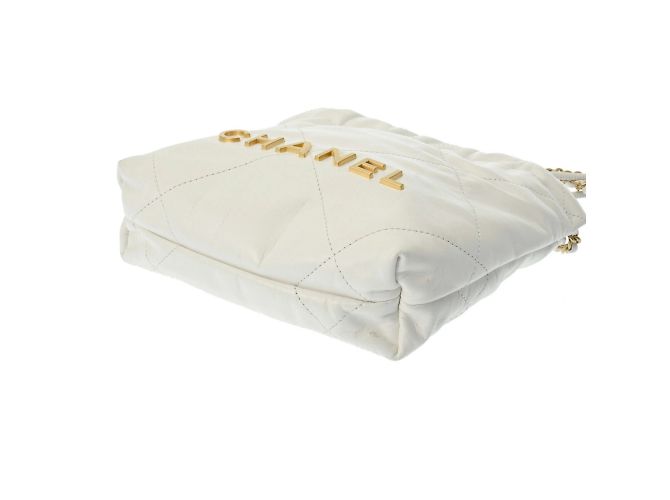 Chanel 22 Ketten-Schultertasche Weiß - vista 5
