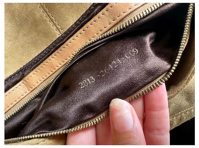 Borsa Fendi Baguette in camoscio beige - vista 17