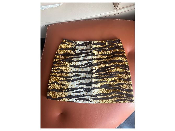 Mini falda de cebra Dolce & Gabbana beige - vista 3