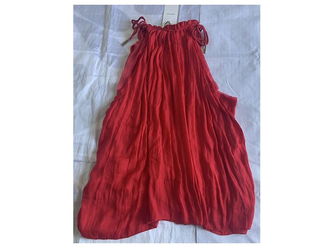 Top sin mangas de satén rojo Isabel Marant Roja - vista 10