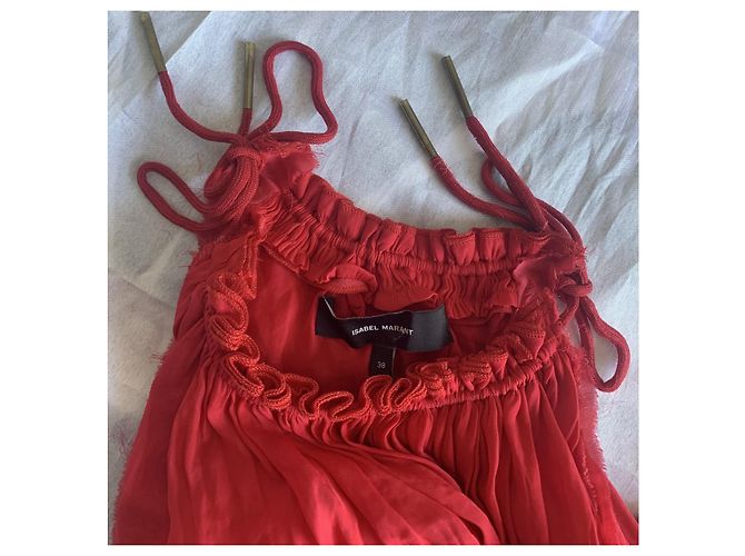 Top sin mangas de satén rojo Isabel Marant Roja - vista 12