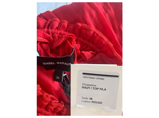 Top sin mangas de satén rojo Isabel Marant Roja - vista 13