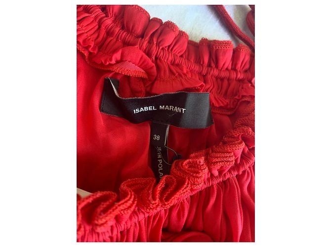Top sin mangas de satén rojo Isabel Marant Roja - vista 14