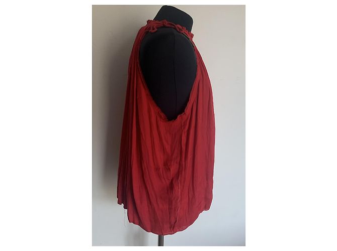 Top sin mangas de satén rojo Isabel Marant Roja - vista 4