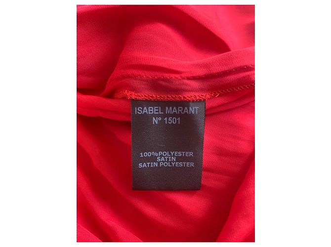 Top sin mangas de satén rojo Isabel Marant Roja - vista 6