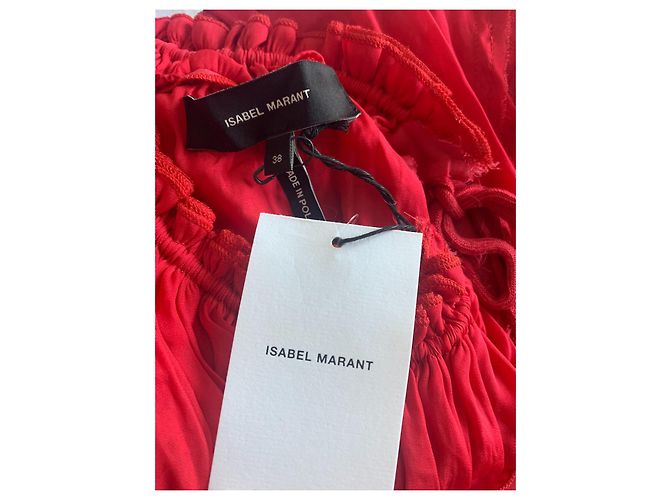 Top sin mangas de satén rojo Isabel Marant Roja - vista 8