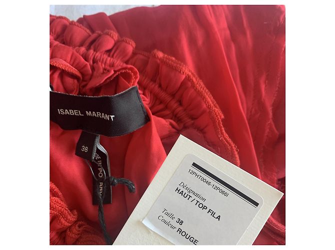 Top sin mangas de satén rojo Isabel Marant Roja - vista 9
