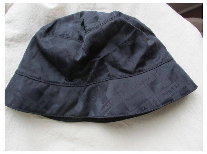 Cappello da pioggia stile bob nero Paule Ka - vista 2