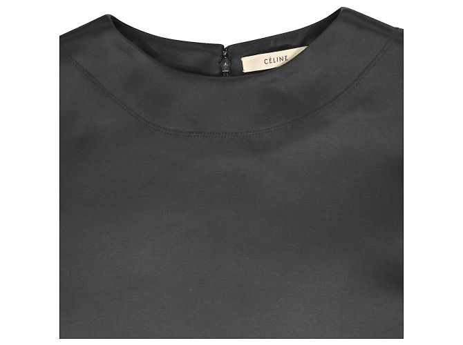 Céline Camiseta de cuello redondo oversized en algodón negro Celine - vista 4