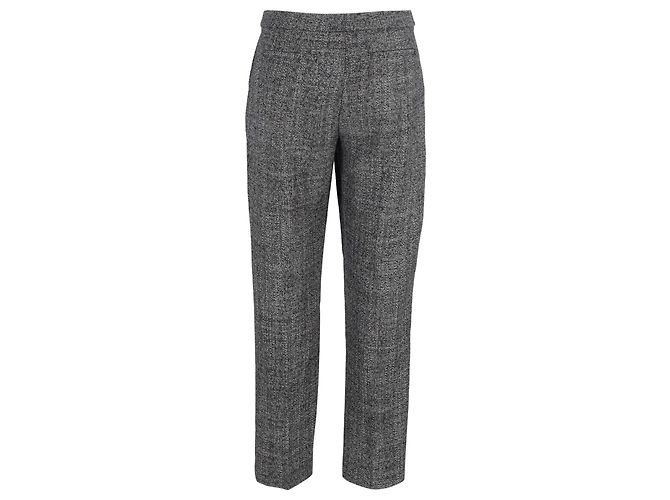 Pantalones rectos de lana gris Dries Van Noten - vista 3
