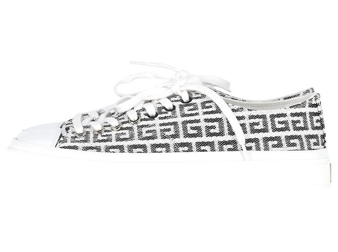 Givenchy  City 4G-Monogram Low-Top Sneakers in Black and White Leather - view 5